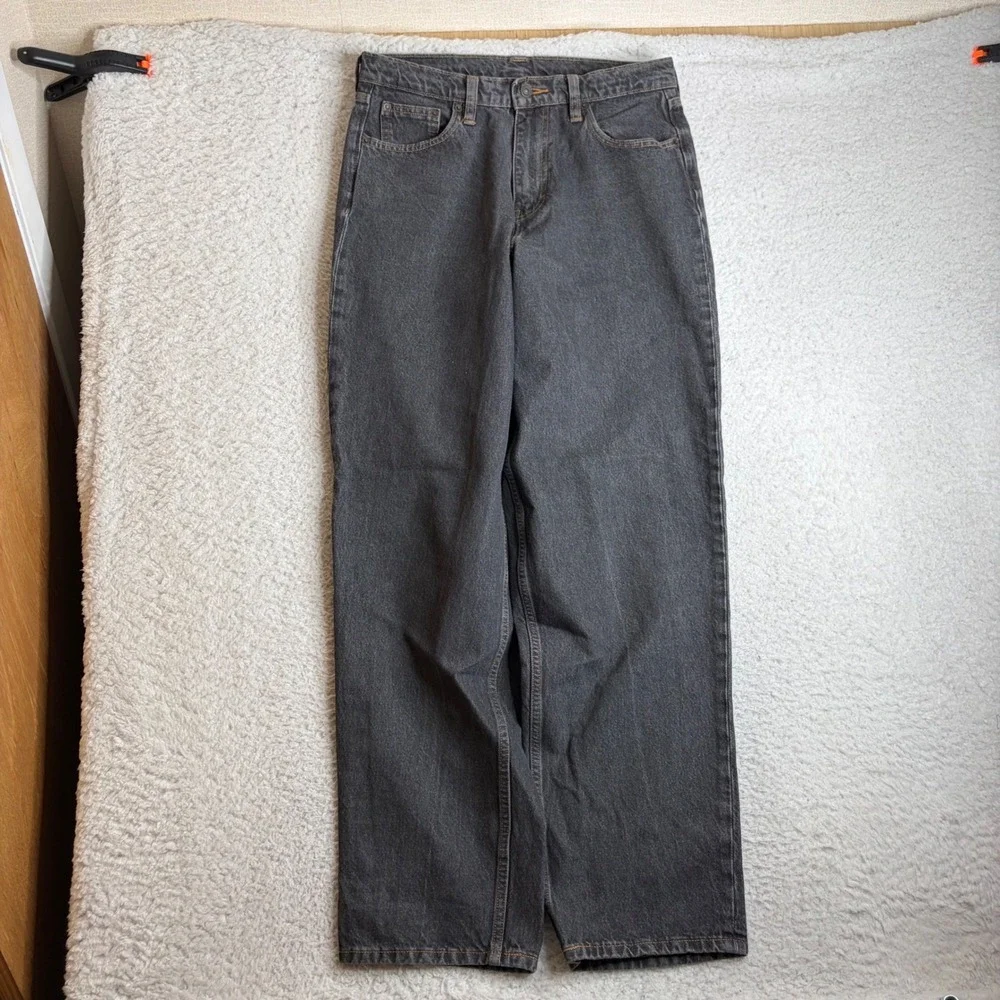 Levis Super Baggy Mens 30x34 (32x32) black Skate Wide Leg Jeans Drawstring Waist